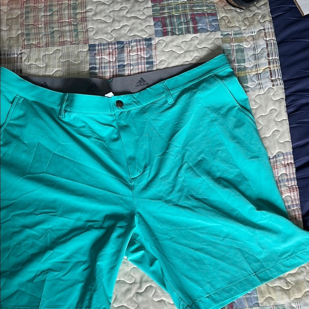 Adidas Vibrant Turquoise golf Shorts size 42